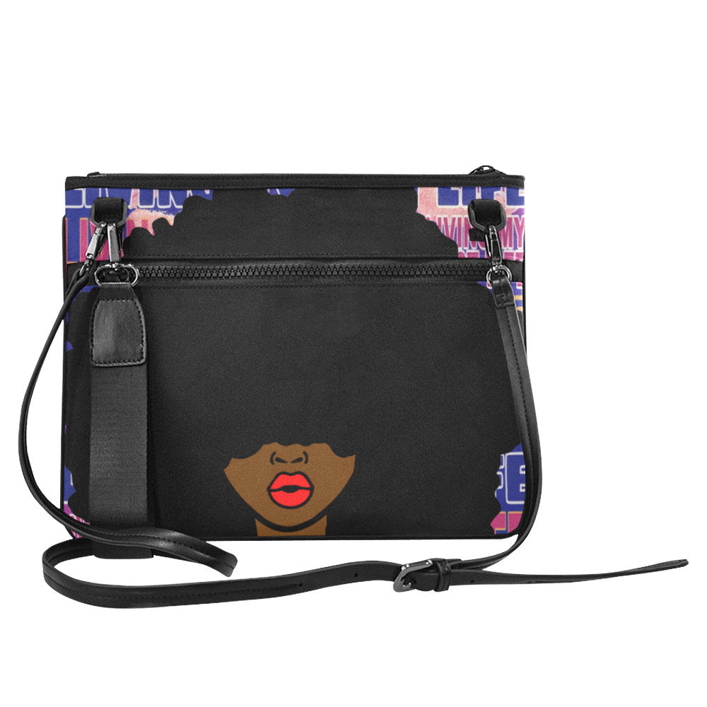 Black Woman Afro Clutch Bag
