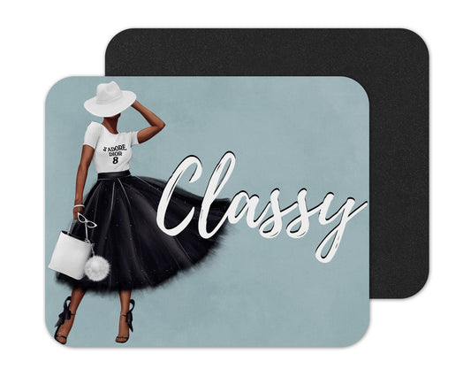Black Woman Classy Mouse Pad